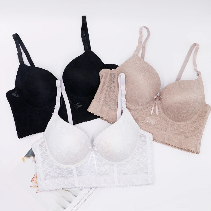 Lace Corset Top Bustier Tops for Women Spaghetti Adjustable Strap Sheer Crop Tops Bralette
