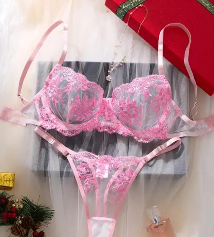 floral Wire Bra Set