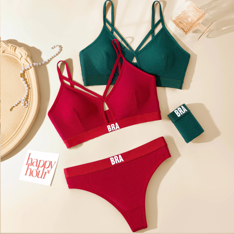 Seamless Bra Sports Bra And Pantie Set