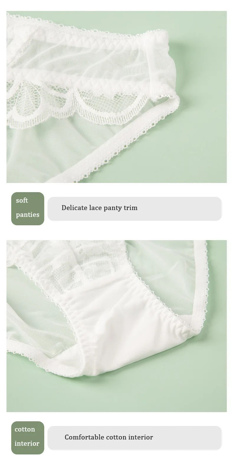 Breathable Soft Net Bra Set (Nonpadded) (B106)
