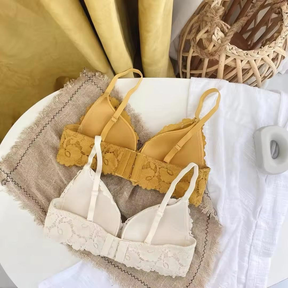 Soft Padded Mesh Wireless Lingerie Set