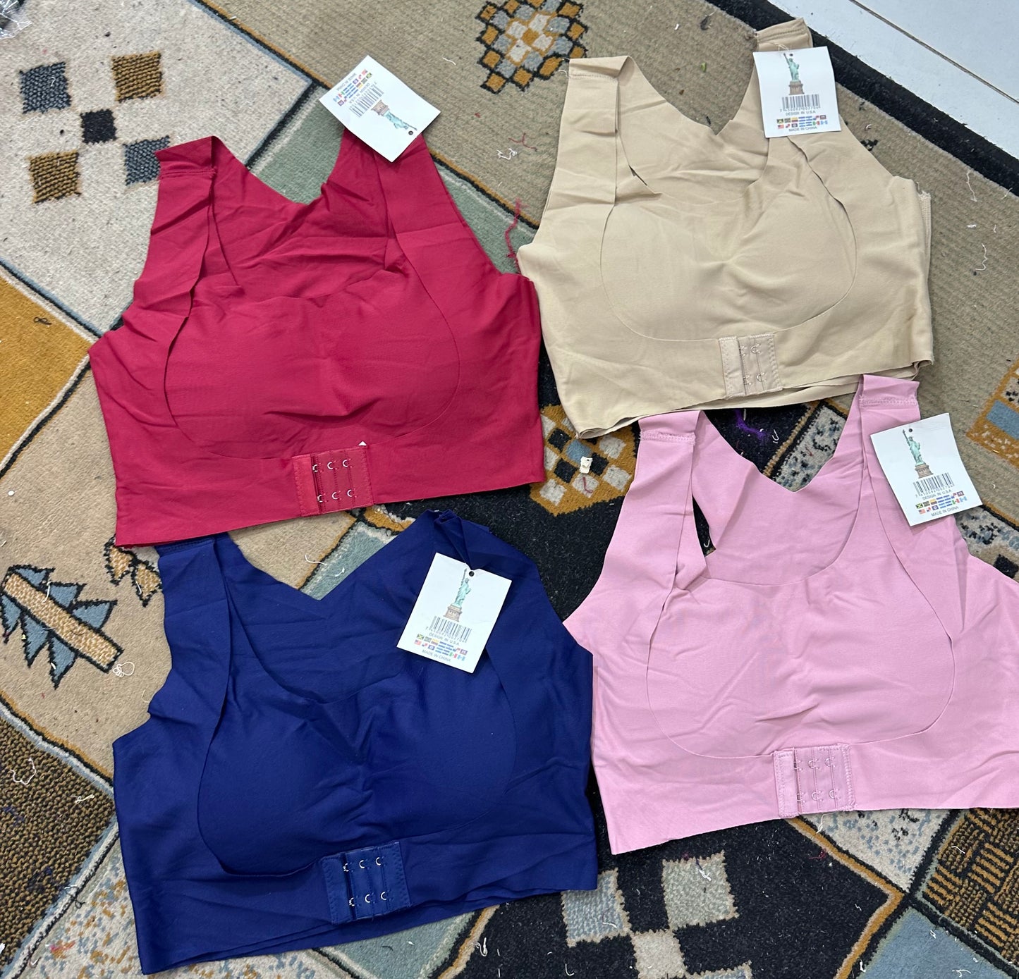 Seamless Breathable Correct Hunchback Gather Front Closure Wide Straps Bra