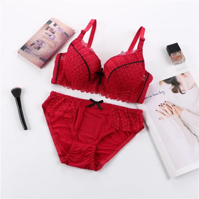 DOUBLE PADDED BRIDAL BRA SET WIRE BRA
