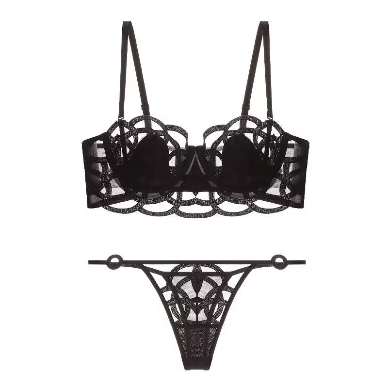 Net See Through Transparent Bra Set