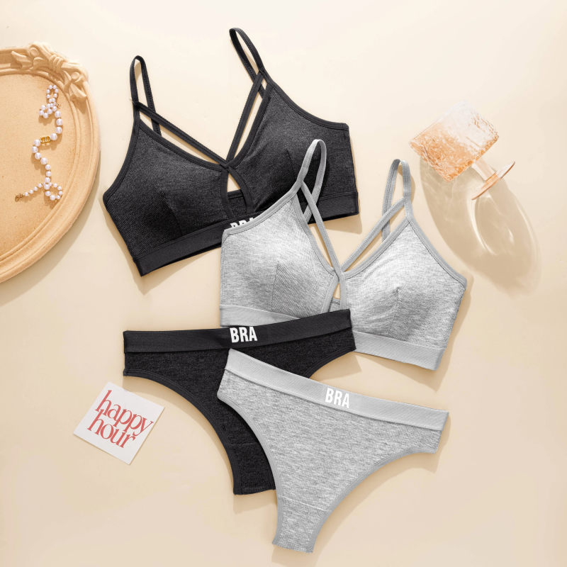 Seamless Bra Sports Bra And Pantie Set