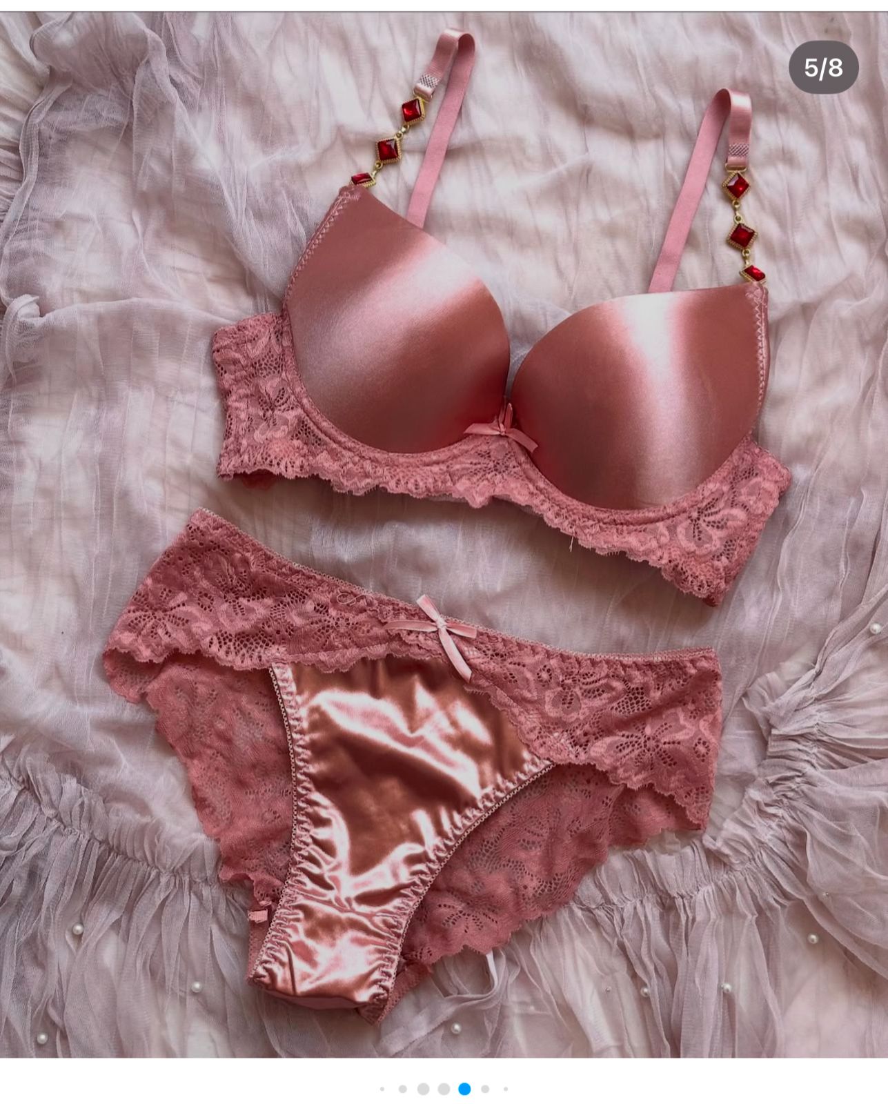 (5050Sale ) Silk push-up padded wire Bridal Set