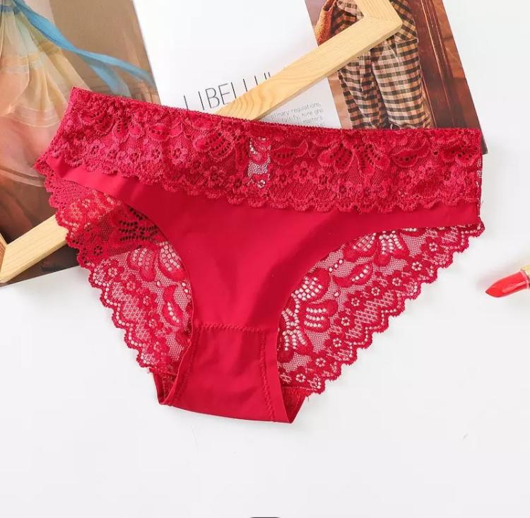 Half net cotton panties Pack of 3 multi colour