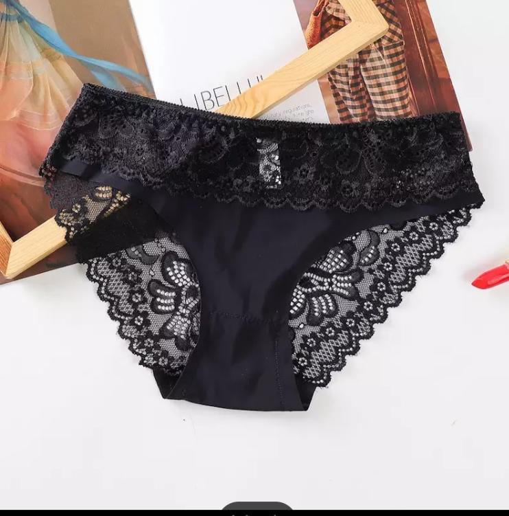 Half net cotton panties Pack of 3 multi colour