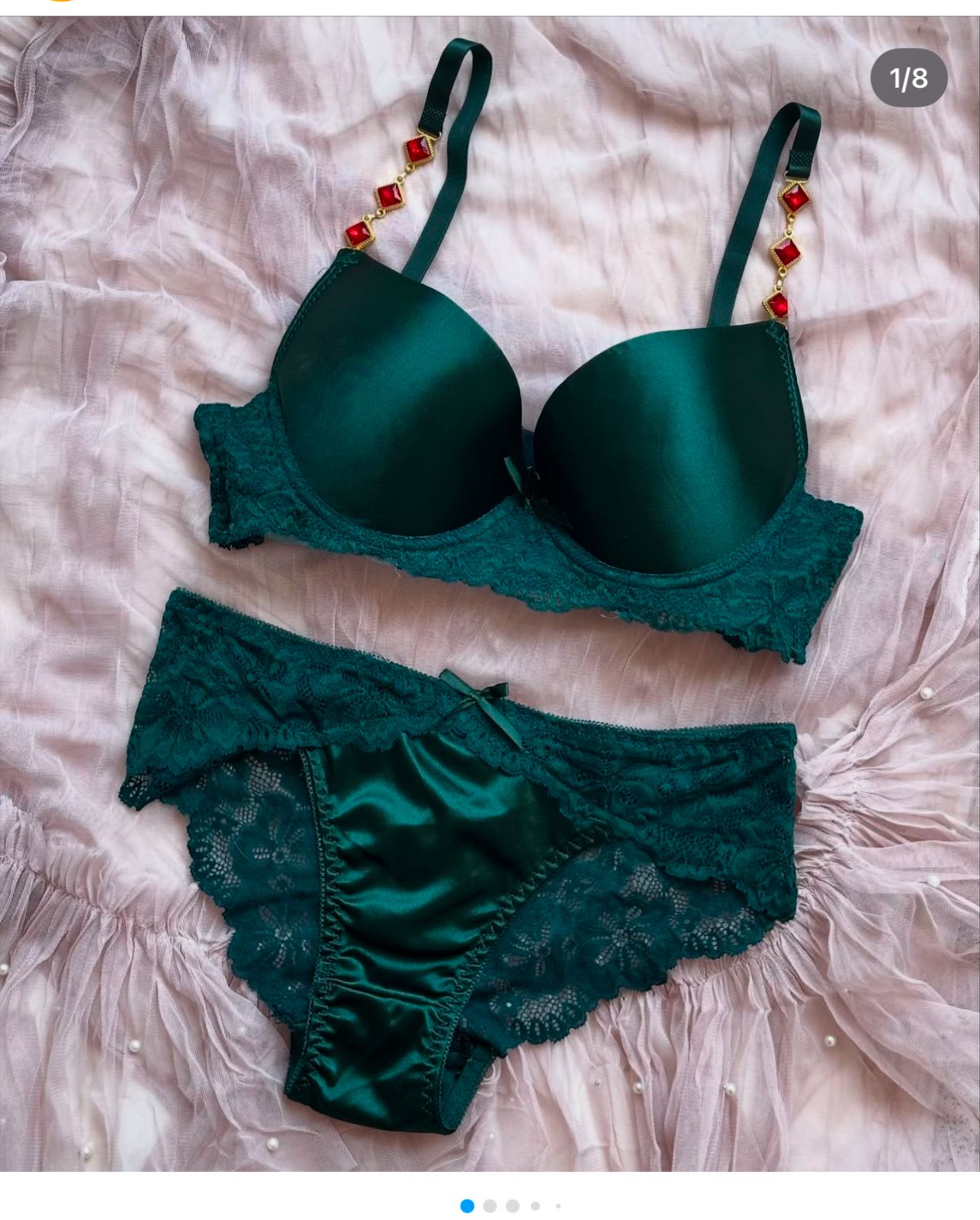 (5050Sale ) Silk push-up padded wire Bridal Set