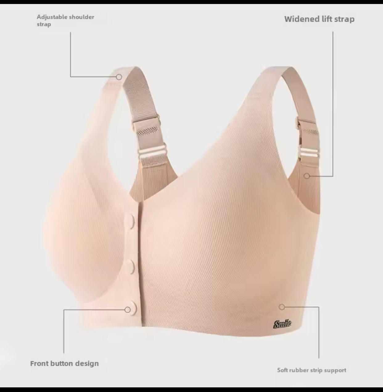 (Ramadan Sale)Front Open Padded Bra Wireless (Pack OF 2)