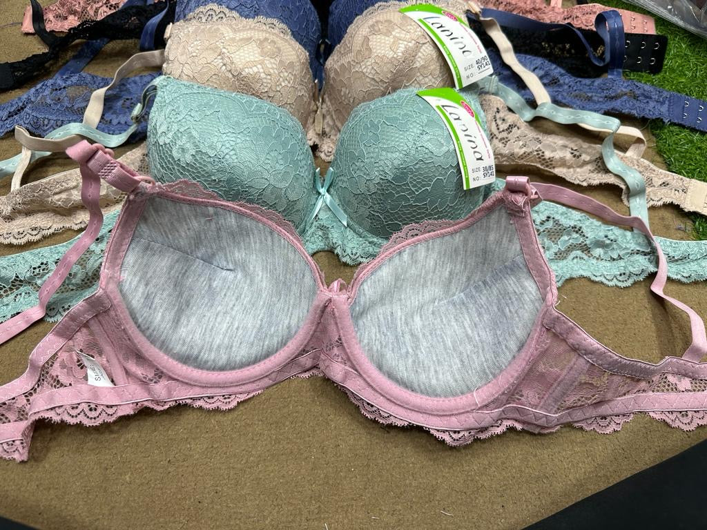 Lalina Pushup wire Bra with Net Lace And Flexible Stuff