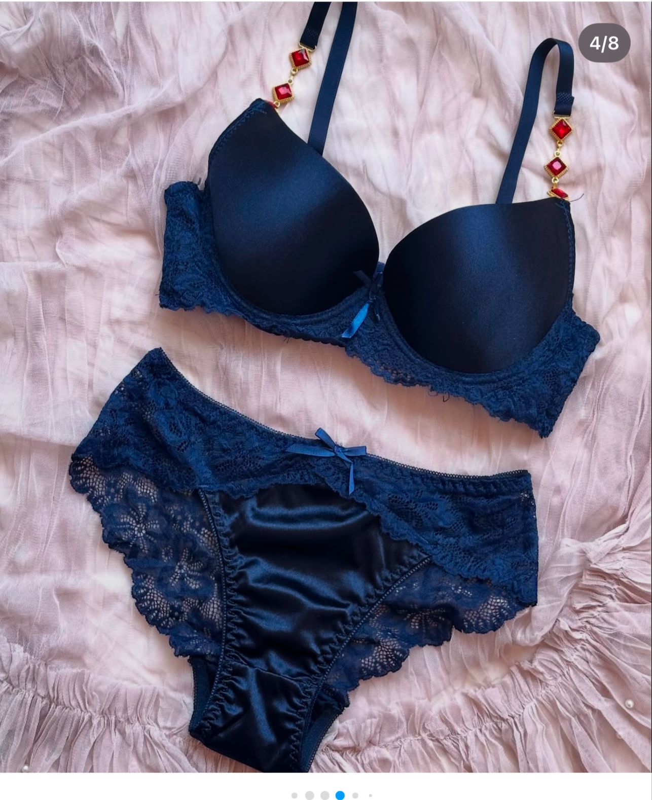 (5050Sale ) Silk push-up padded wire Bridal Set