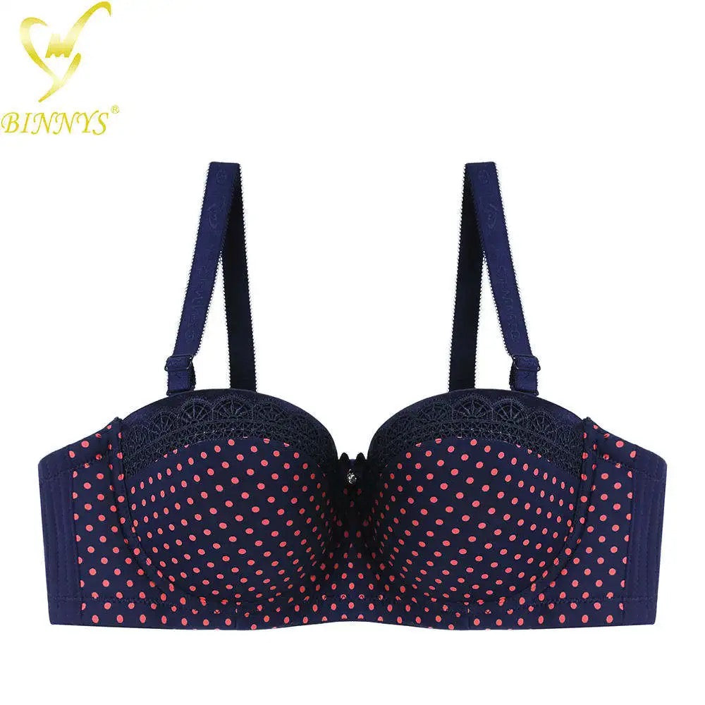 Polka dots Half cup Wire Bra