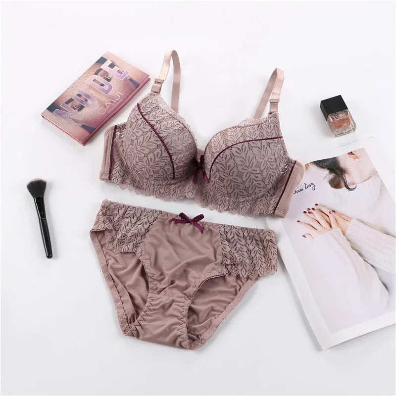 DOUBLE PADDED BRIDAL BRA SET WIRE BRA