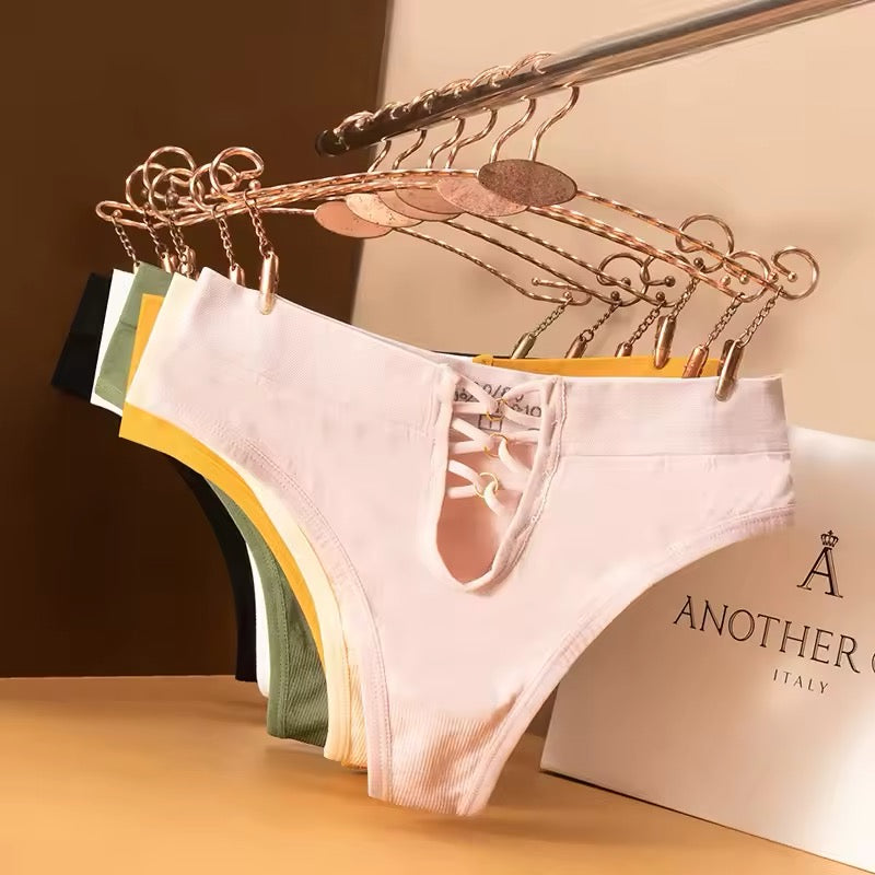 G-String Thong Panties Underwear Pack of 4 in 1499/- (Random Colors)