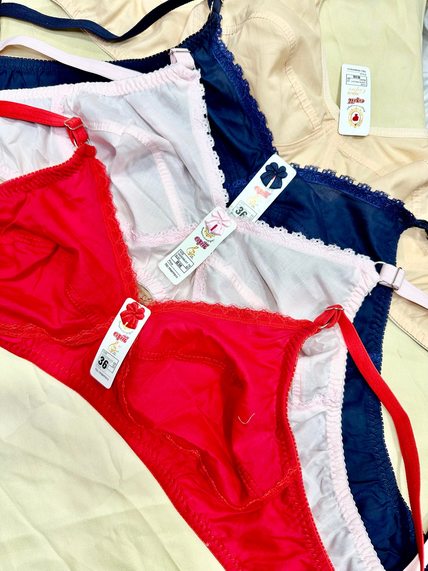 (Bari Eid Bari Sale)Lawn Cotton Bra (Pack OF 4)