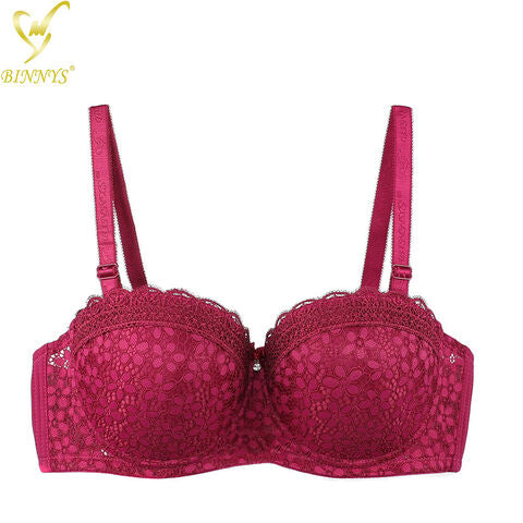 BINNYS SINGLE PADDED HALF CUP WIRE BRA (B106)