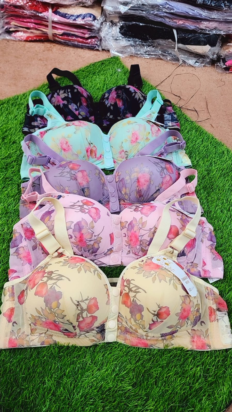 Seamless Front Button Padded Bra