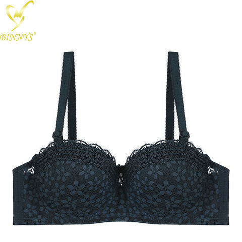 BINNYS SINGLE PADDED HALF CUP WIRE BRA (B106)