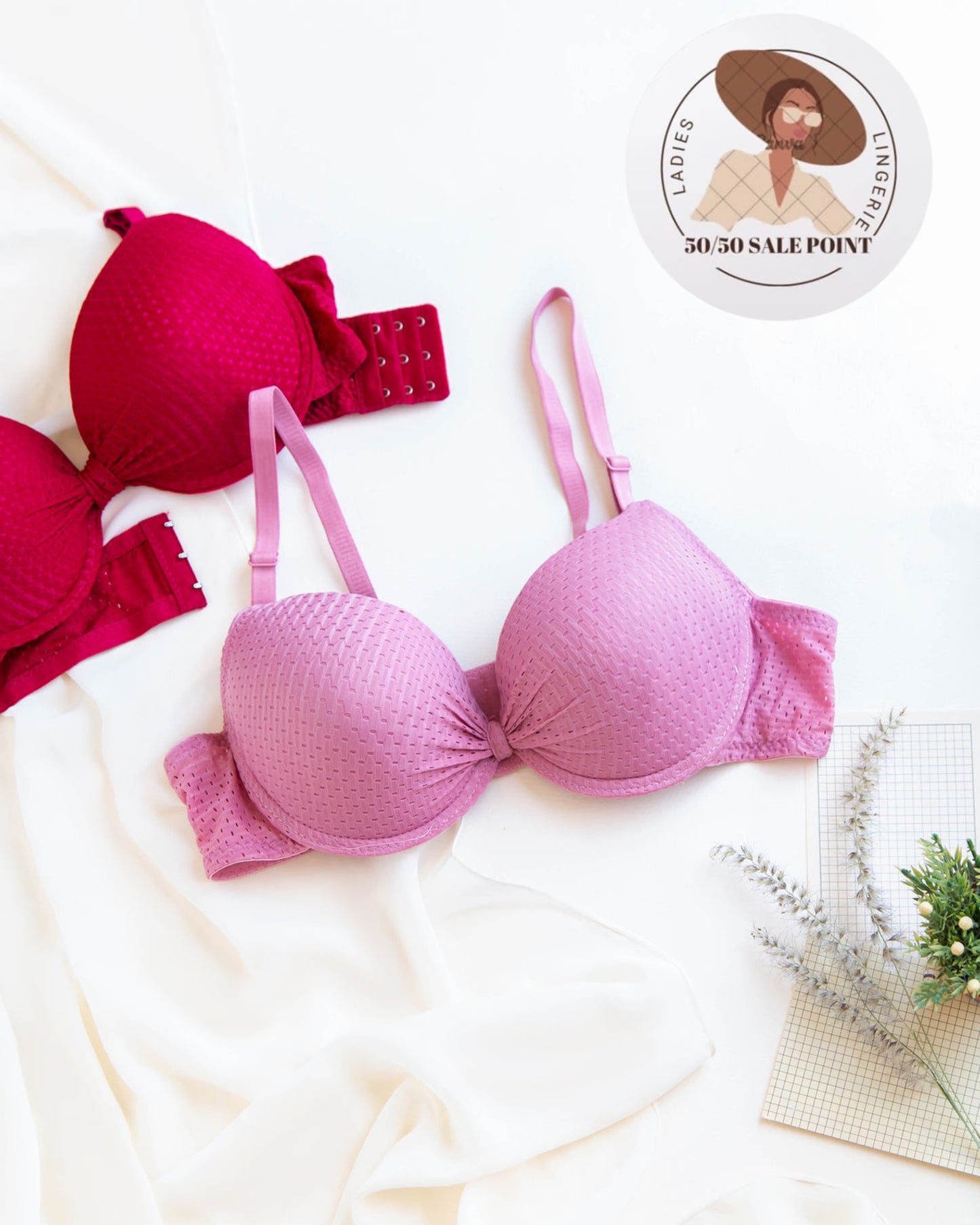 BOW SINGLE PADDED WIRE BRA