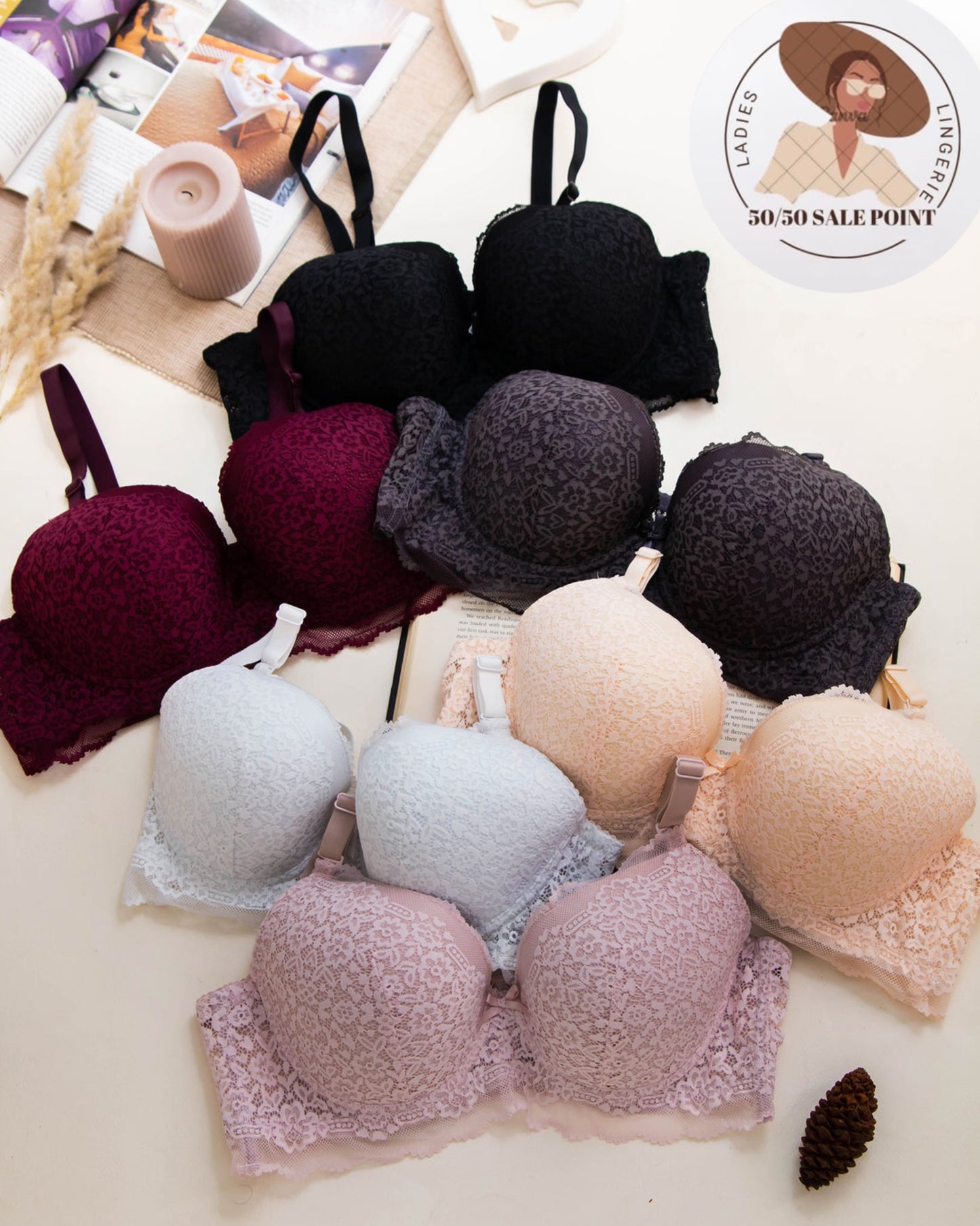 Single padded wire Bra Full Cup