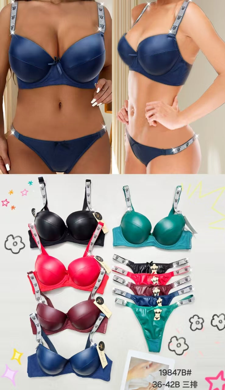 (5050Sale ) Victoria secret single Padded leather set