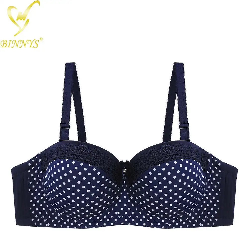 Polka dots Half cup Wire Bra