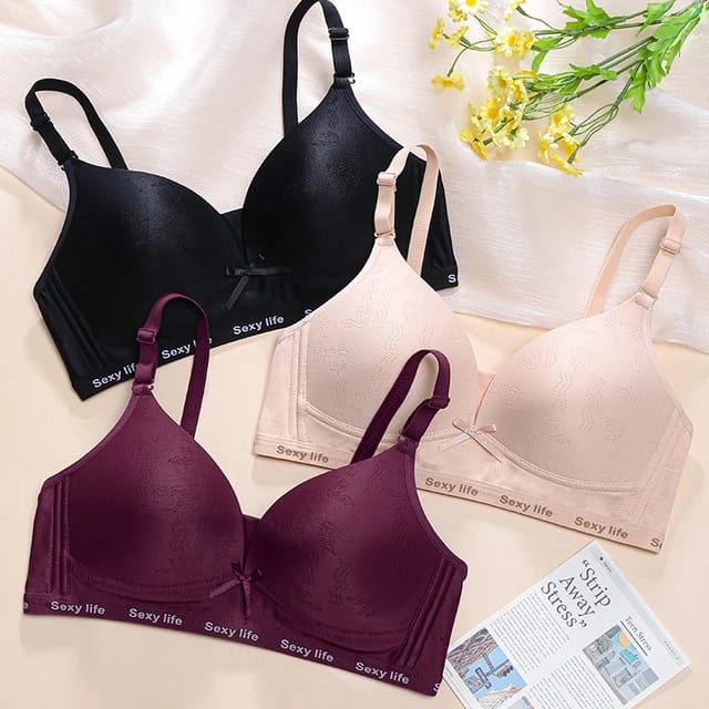 Push-up padded wireless bra