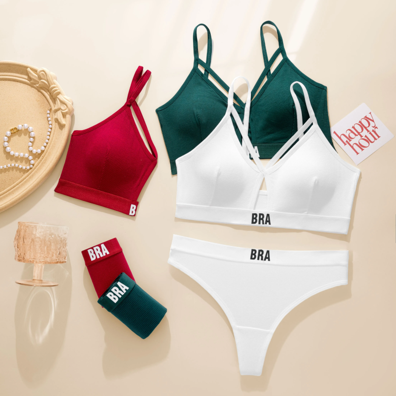 Seamless Bra Sports Bra And Pantie Set
