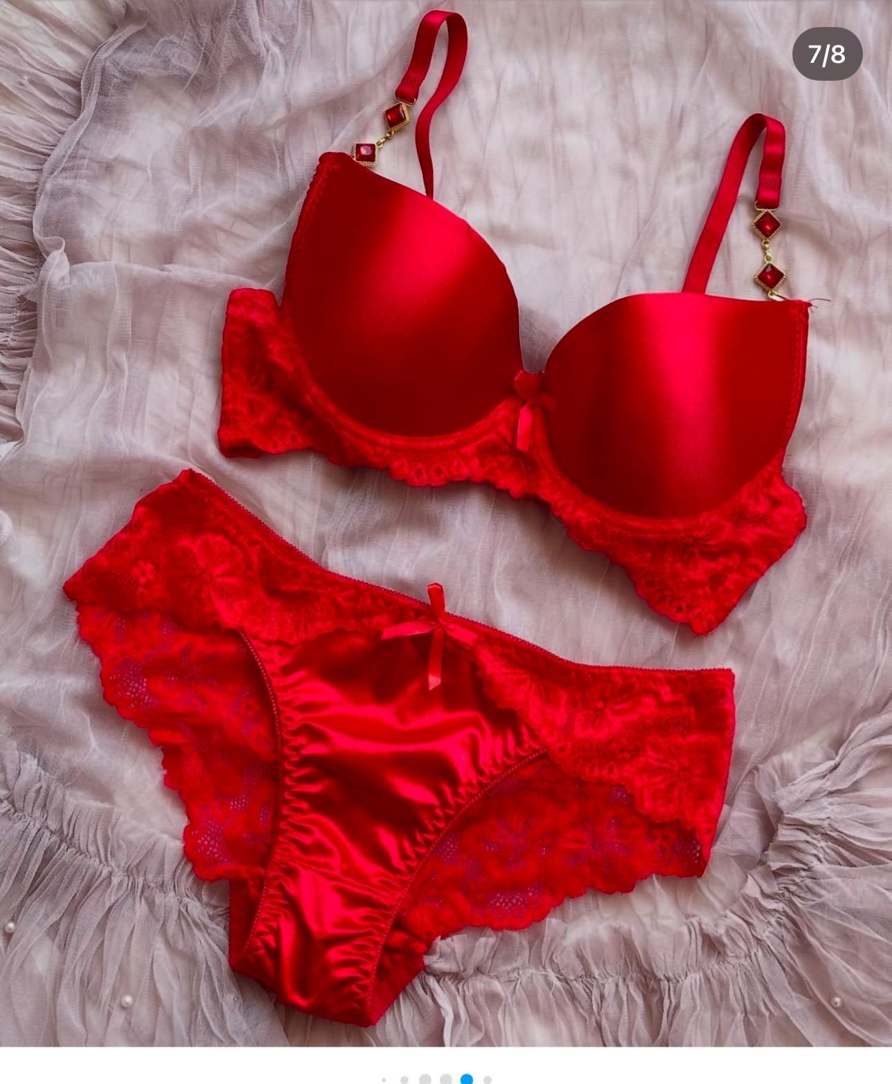 (5050Sale ) Silk push-up padded wire Bridal Set