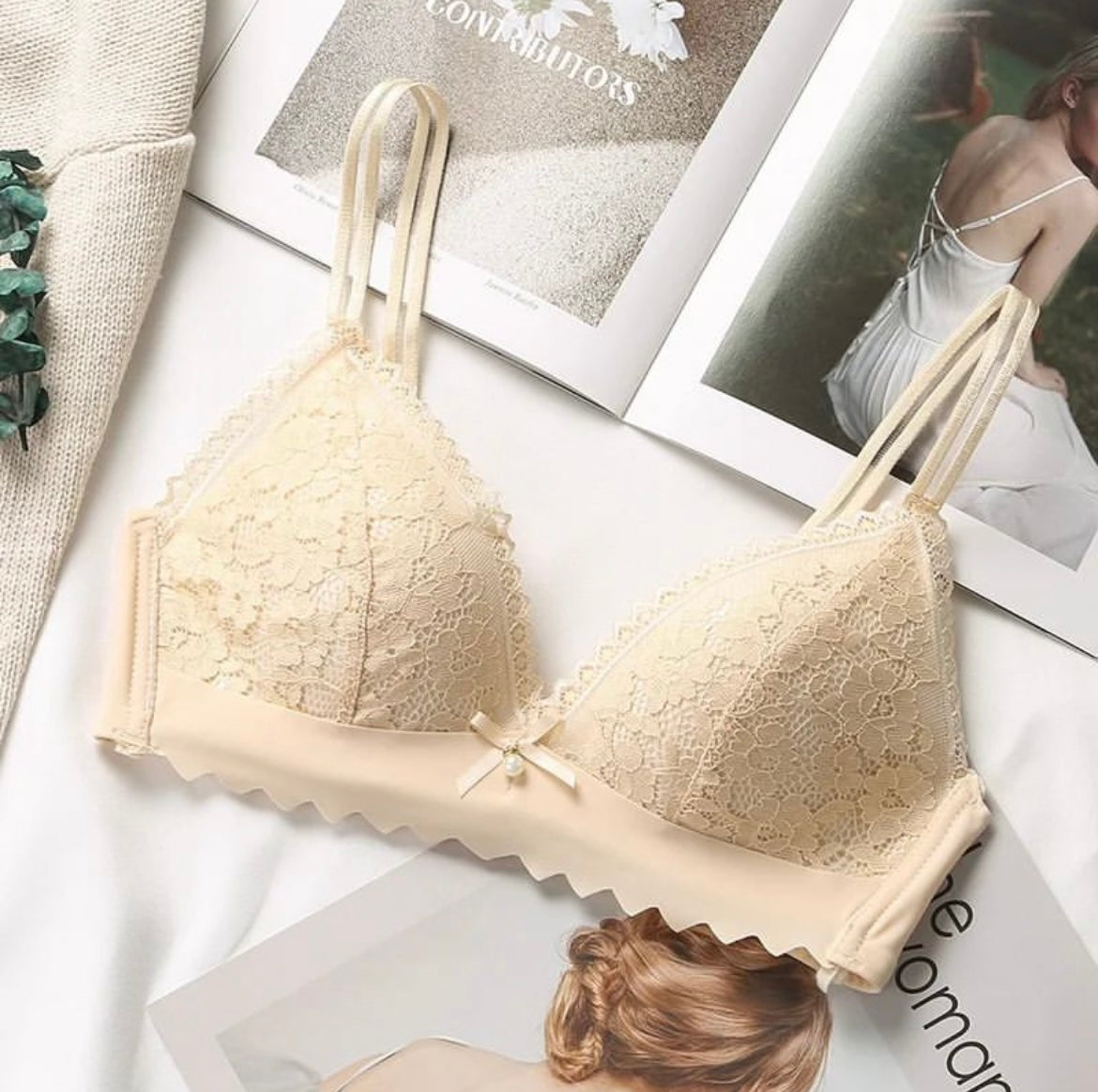 SOFT PADDED NET BRA (wireless)