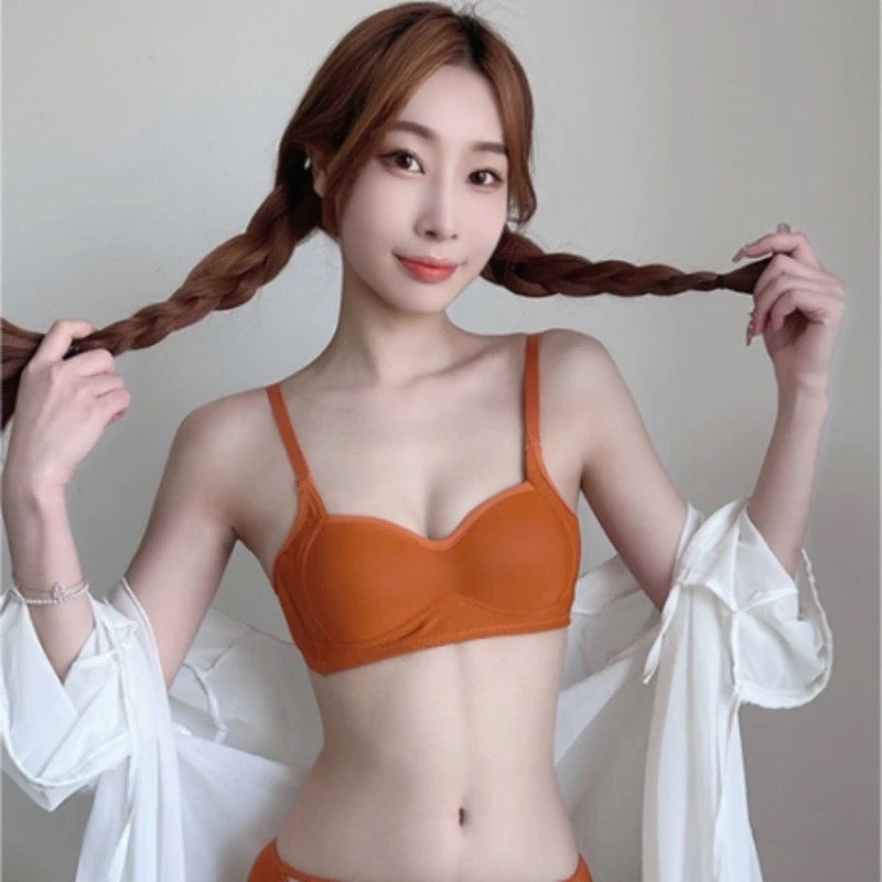 High-quality Seamless Breathable Thin Padded Women Wireless Comfortable Push-Up Bar (B104)
