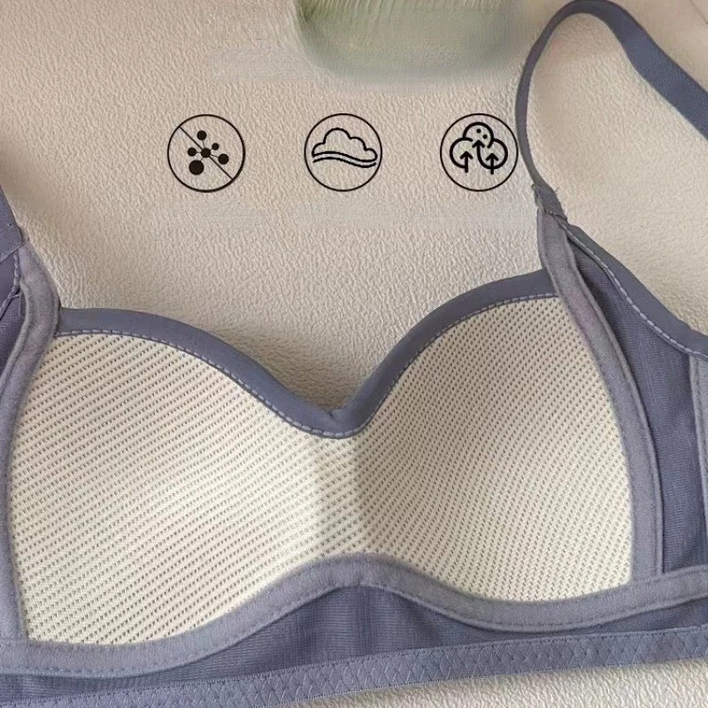High-quality Seamless Breathable Thin Padded Women Wireless Comfortable Push-Up Bar (B104)