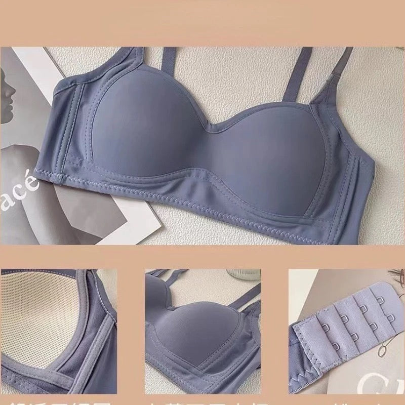 High-quality Seamless Breathable Thin Padded Women Wireless Comfortable Push-Up Bar (B104)