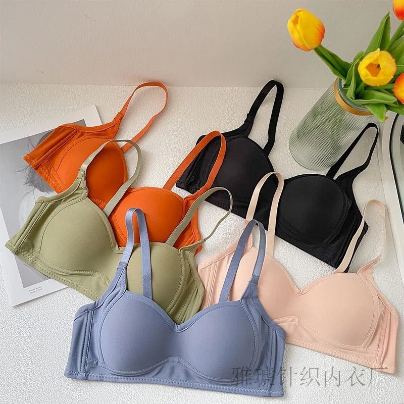 High-quality Seamless Breathable Thin Padded Women Wireless Comfortable Push-Up Bar (B104)