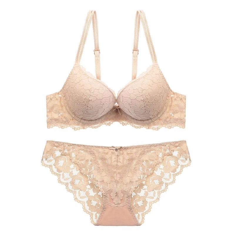 lalina pushup Bra Set With Net Lace Cup Size B&C Both fits