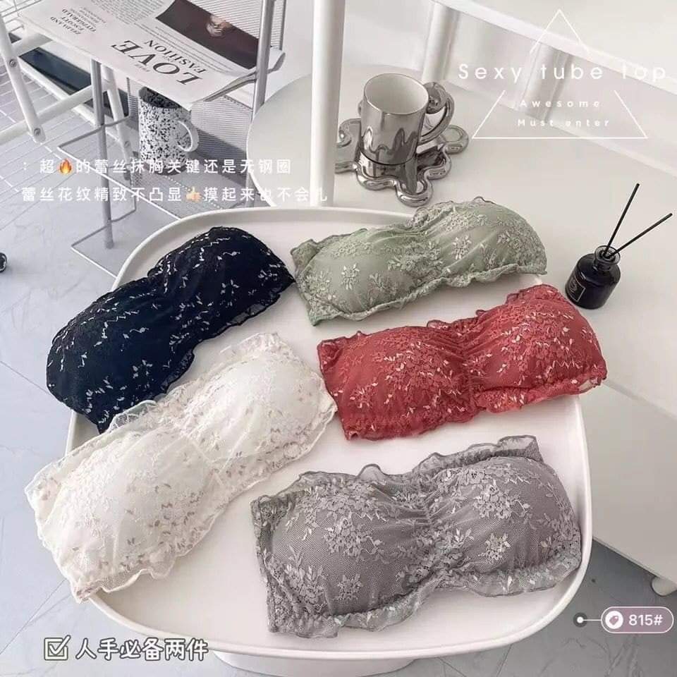 Women Strapless Bra With Net And Back Hook Style more Comfortable