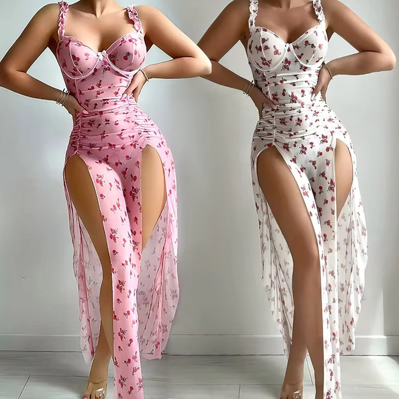 Flowers Print Long gown available