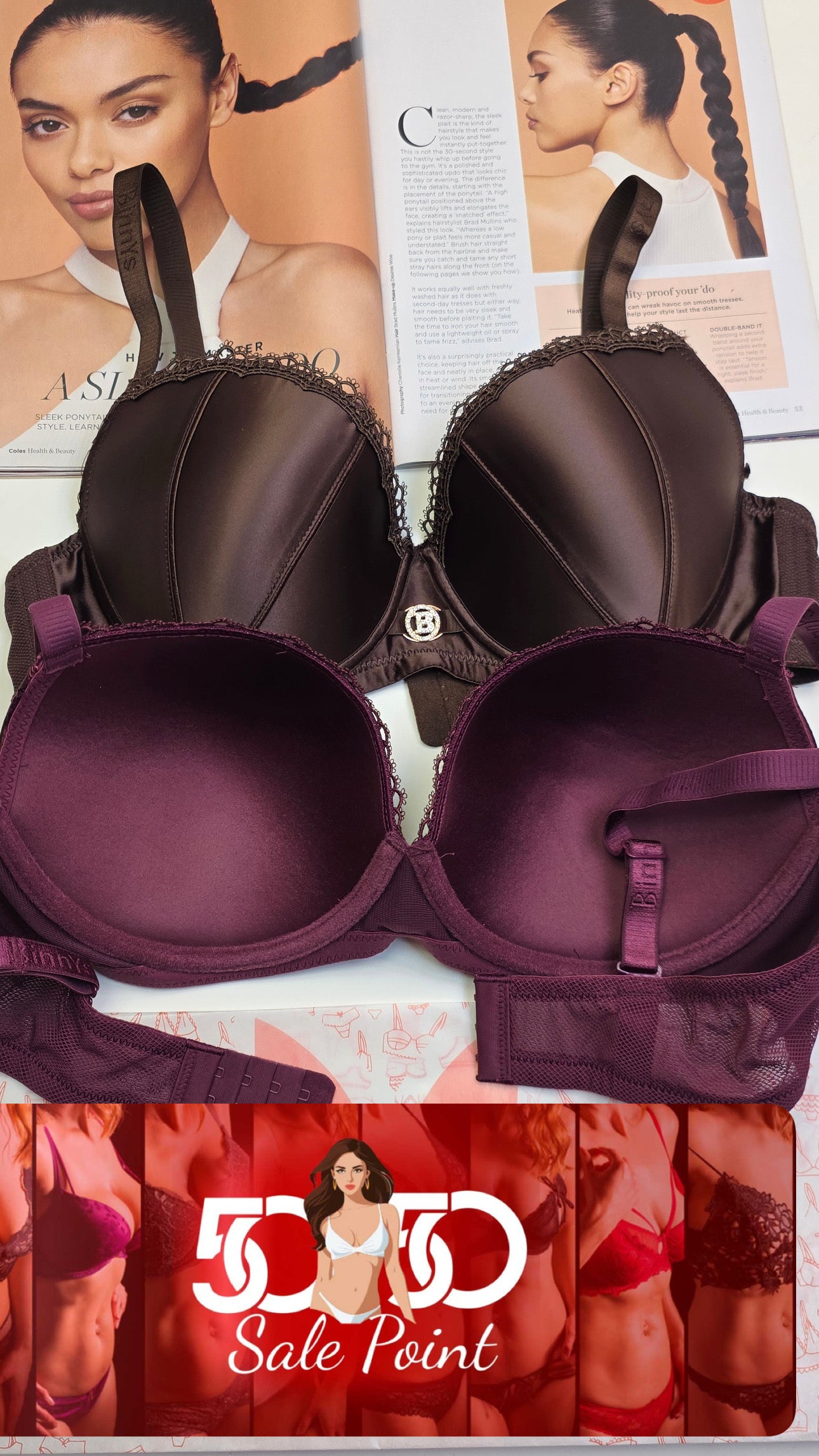 D Cup BINNYS single PADDED WIREBRA