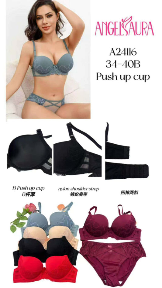 High Quality Girls Lace Bow Breathable Deep-V Bra
Wireless Push-up Bra Women's Sexy Bra
