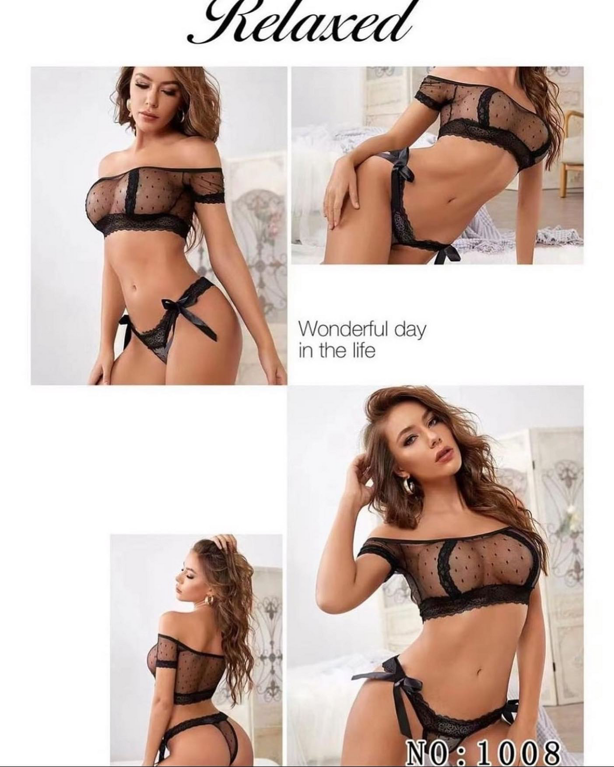 TWO PIECE LINGERIE SET (B110)