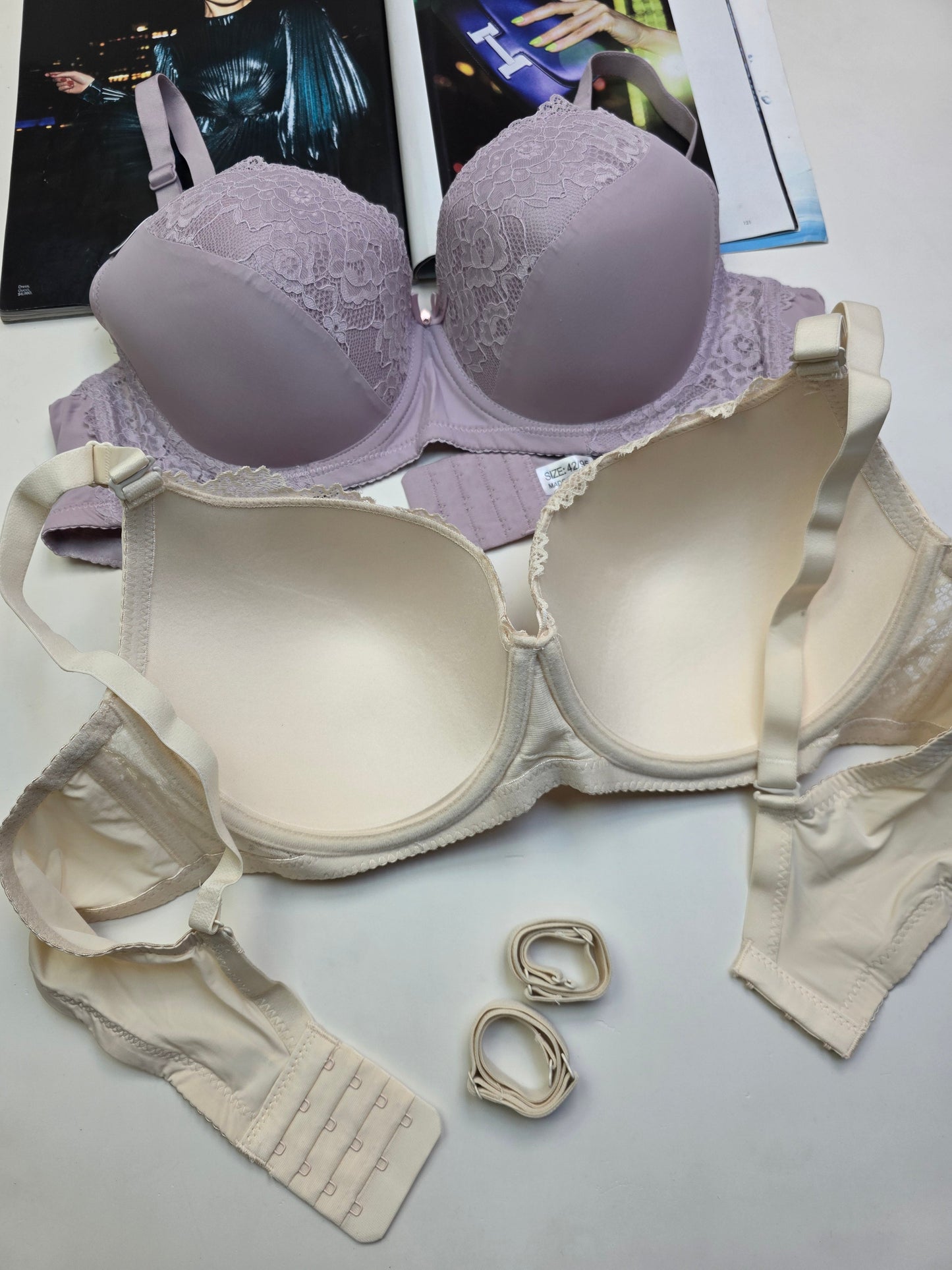 New arrival Single padded D Cup Bra removable straps (B112)