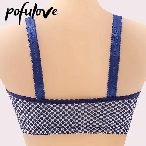 POLKA DOT FRONT OPEN PADDED BRA (WIRELESS)