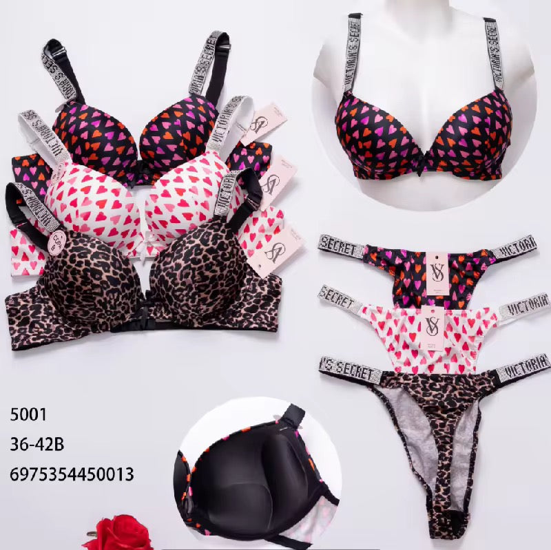 50/50Sale New Arrival Victoria secret push padded Bra set