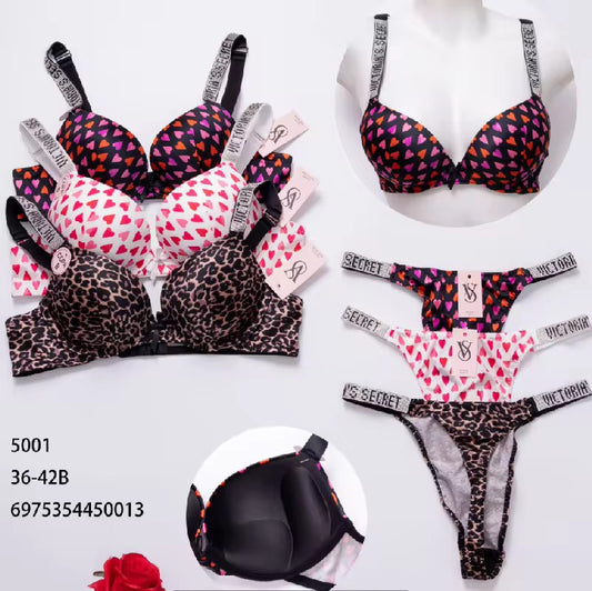 50/50Sale New Arrival Victoria secret push padded Bra set