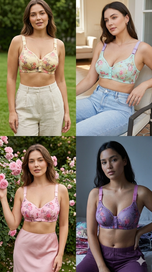 Seamless Front Button Padded Bra