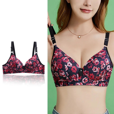 Floral Printed Padded Bra (wireless)B106