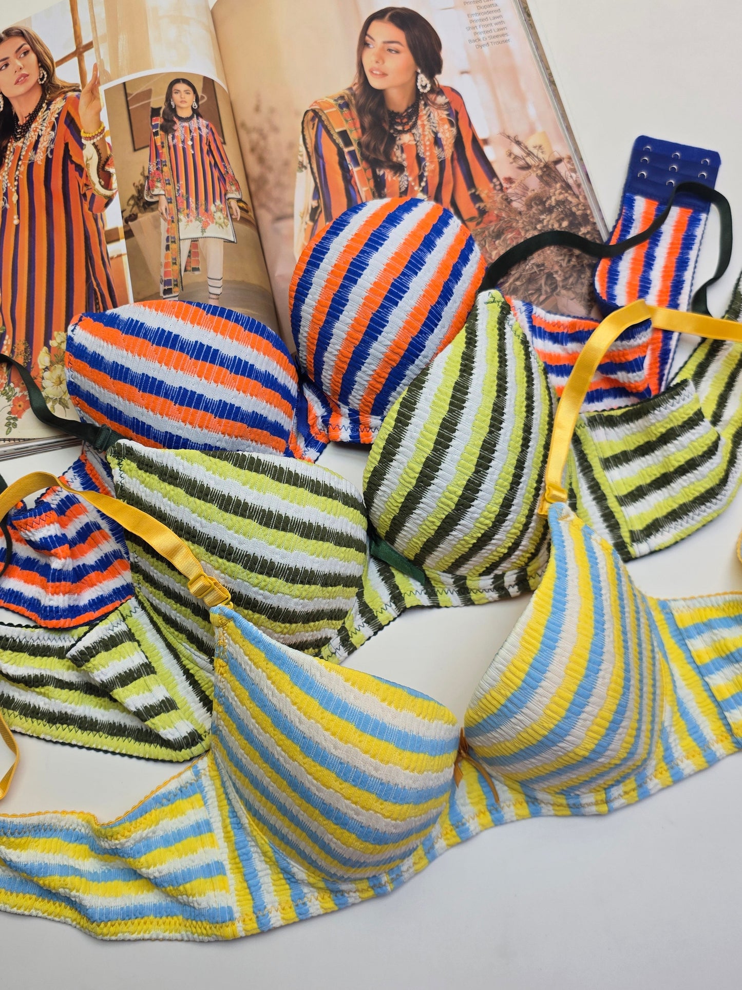 New Arrival Rainbow Thin padded wire Bra
