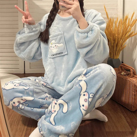 Blue Rabbit Fleece Night suit