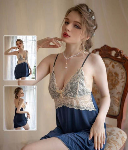 New arrival Satin silk Embraided Lingerie